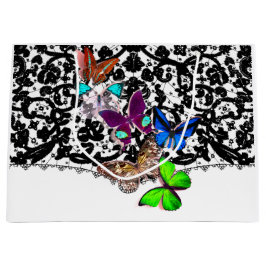 BOLSAS DE REGALO ENCAJE ANTIGUO Y MARIPOSAS