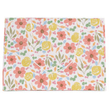 Bolsas de regalo florales de acuarela caprichosas