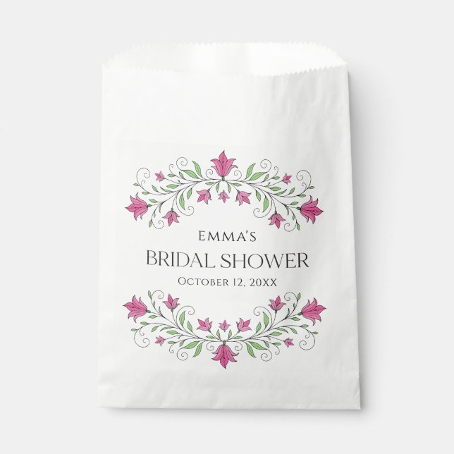 Bolsas de regalo Flores de Campana Rosadas para De (Anverso)