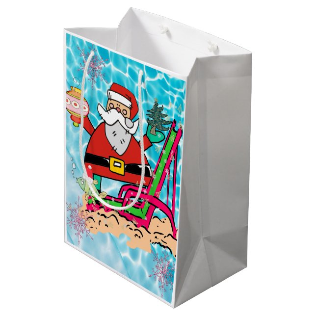 Bolsas de regalo navideño de Santa Merry (Angulo reverso)