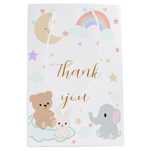 Bolsas de regalo para baby shower de animales bebé