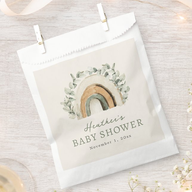 Bolsas de regalo para bebé Boho Arcoíris (Rainbow Boho Baby Shower Favor Bags by Painted Paperie
)