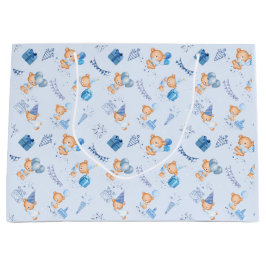 bolsas de regalo para bebé ducha azul claro