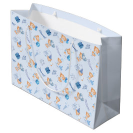 bolsas de regalo para bebé ducha azul claro