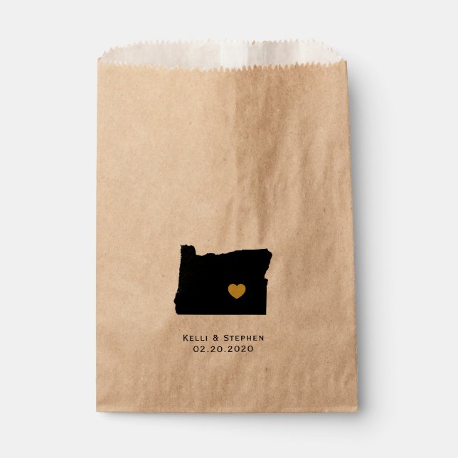 Bolsas de regalo para bodas de Oregon (Anverso)
