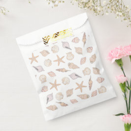 Bolsas de regalo para fiestas de conchas, costa de