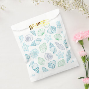 Bolsas de regalo para fiestas de conchas marinas,