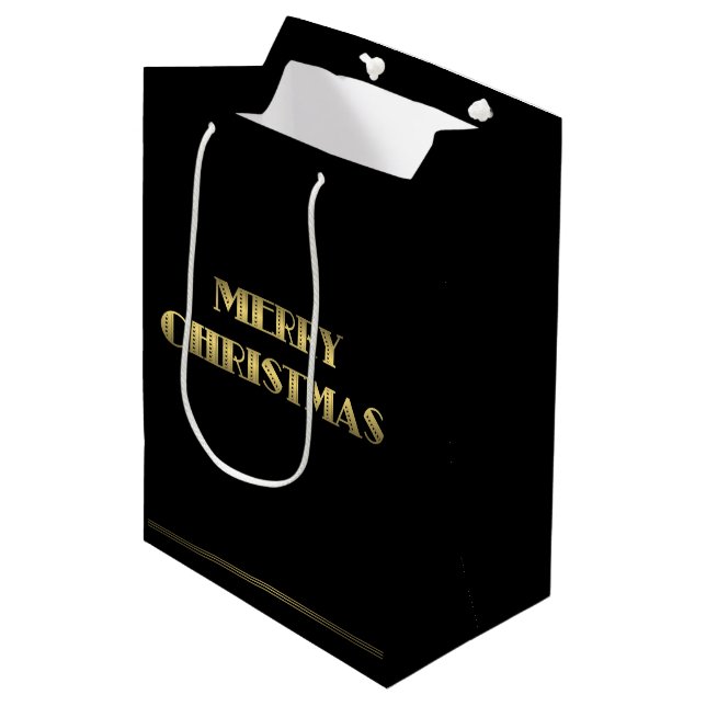 Bolsas de regalo para Navidades de Art Deco negros (Angulo Anverso)