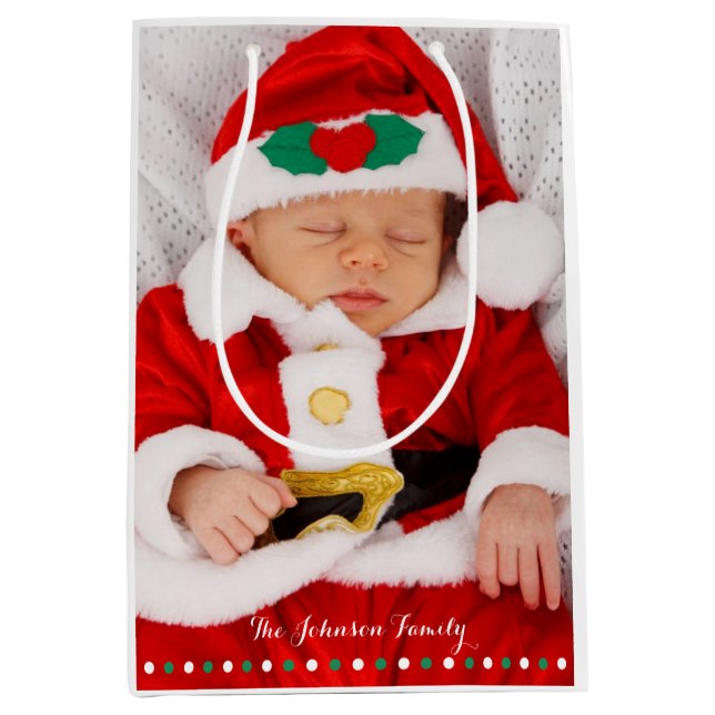 Bolsas de regalo para Navidades personalizados med (Anverso)