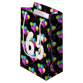 Bolsas de regalo pequeñas con globos y confeti par