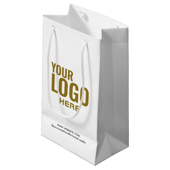 Bolsas de regalo personalizadas negras con logotip (Angulo Anverso)