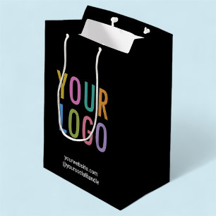 Bolsas de regalo personalizadas negras para empres