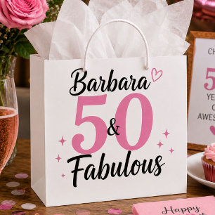 Bolsas de regalo personalizadas para cumpleaños 50