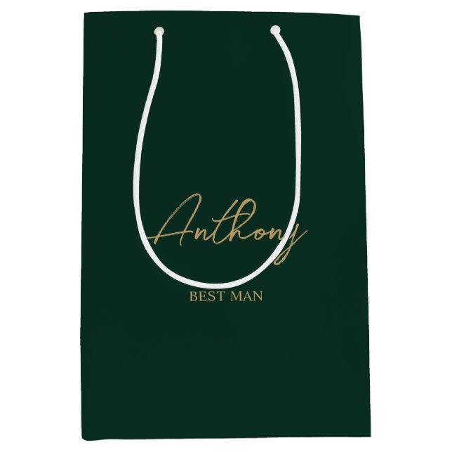 Bolsas de regalo personalizadas para la boda con n (Anverso)
