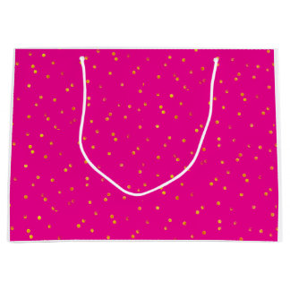 Bolsas de regalo - Rosa con lunares dorados