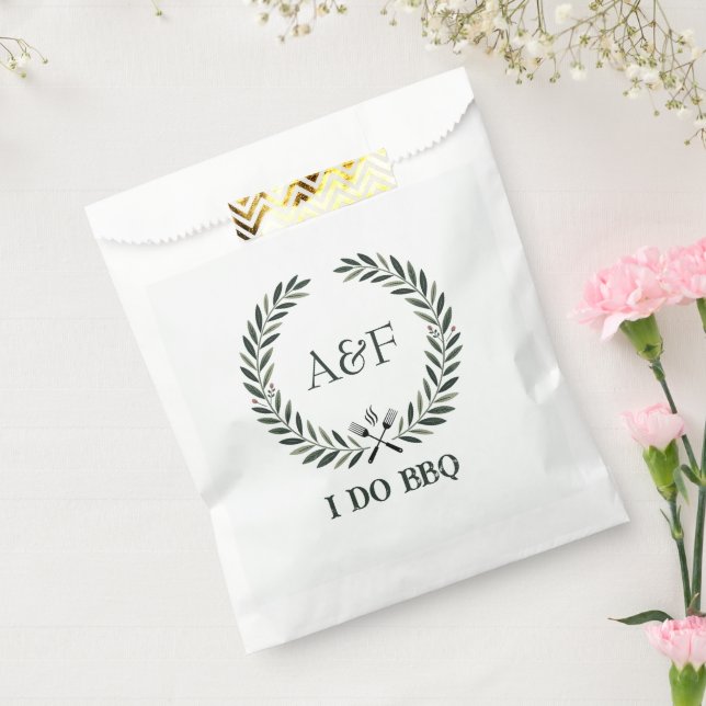 Bolsas de regalo rústicas con monograma para boda  (Sellado)