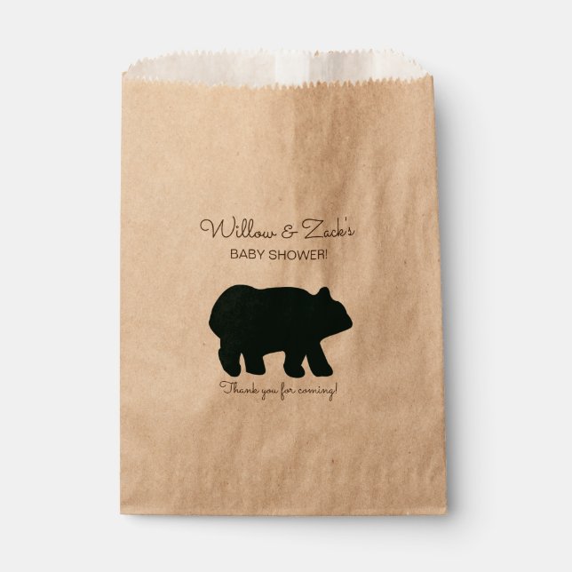 Bolsas de regalo rústicas de oso Kraft BEA-100 (Anverso)