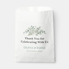 Bolsas de regalos de boda botánicos elegantes