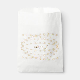 Bolsas de regalos de boda con luces de cuerda rúst