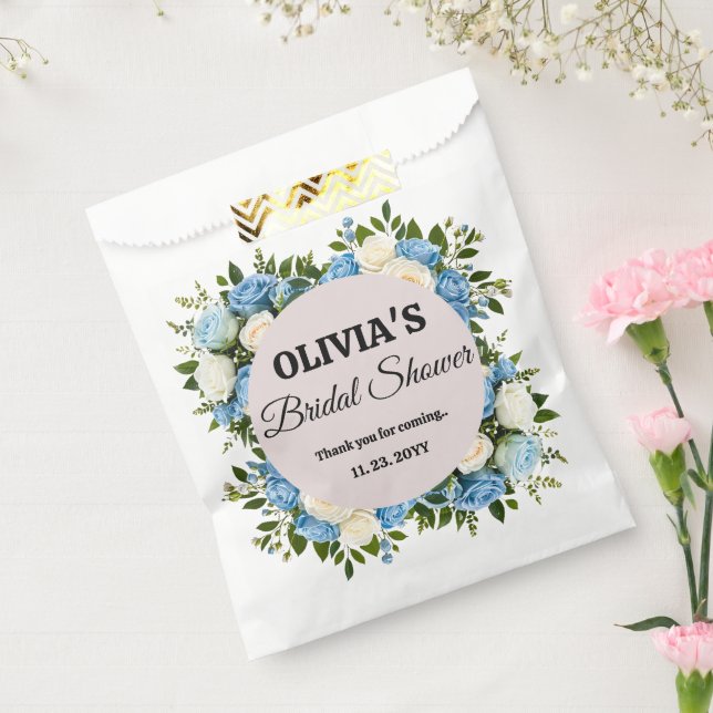 Bolsas de regalos de boda personalizadas con rosas (Sellado)