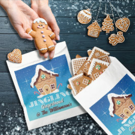 Bolsas de regalos de Casa de Pan de Jengibre Azul