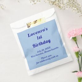 Bolsas de regalos de cumpleaños minimalistas para