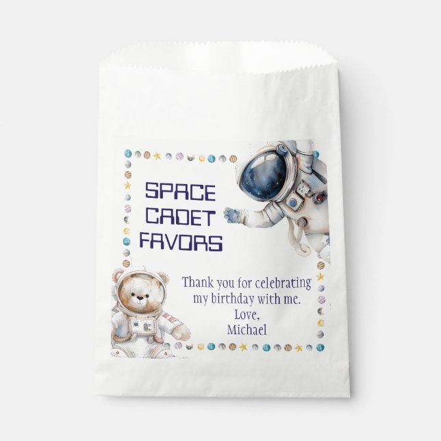 Bolsas de regalos de fiesta de cumpleaños en el es (Anverso)