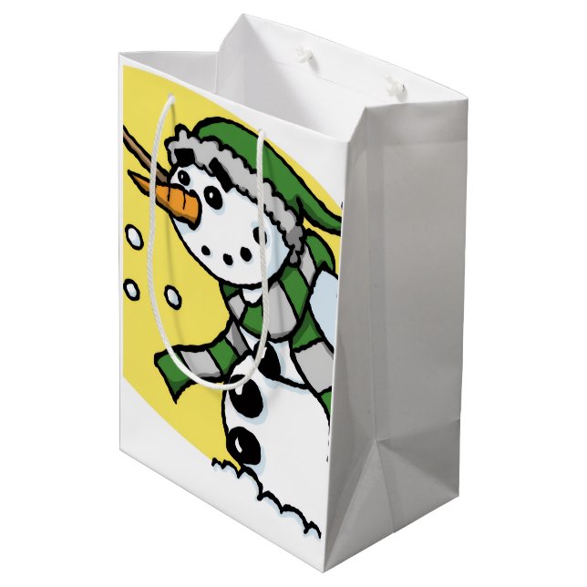 Bolsas de regalos de Navidad del muñeco de nieve d (Angulo reverso)