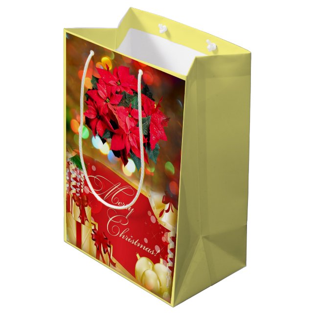 Bolsas de regalos de Navidad Feliz Navidad (Angulo reverso)