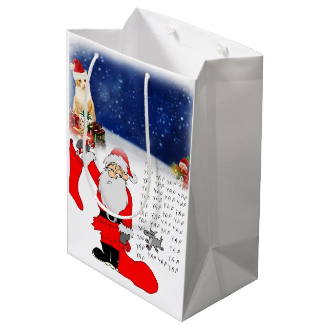 Bolsas de regalos de Navidad Gato (Angulo reverso)