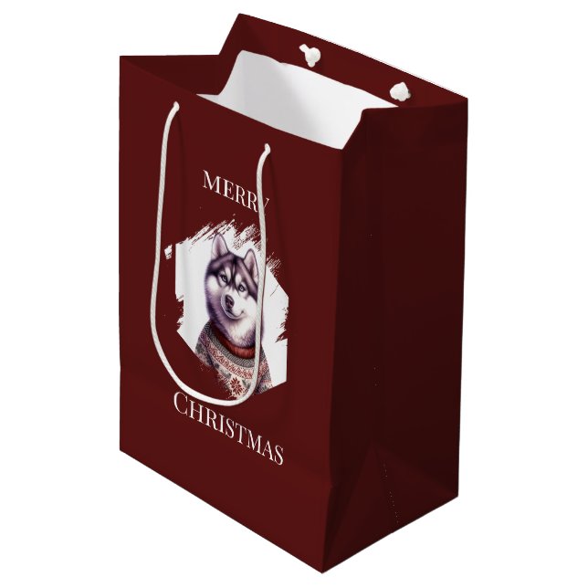 Bolsas de regalos de Navidad, Husky Holiday (Angulo Anverso)