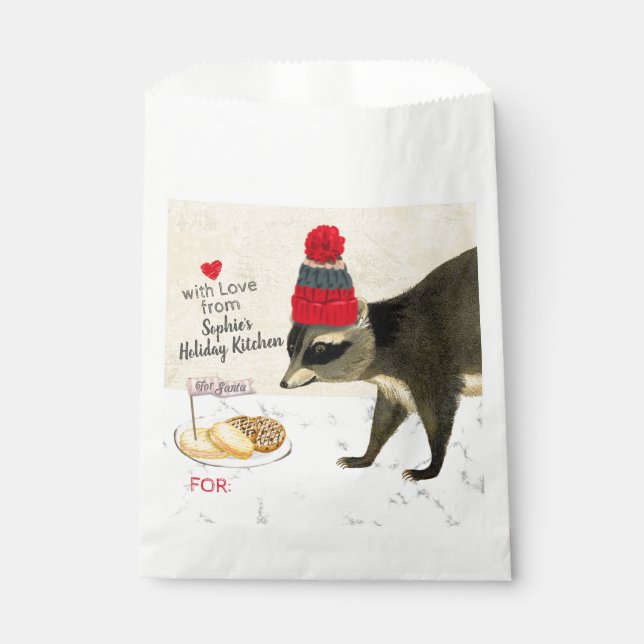 Bolsas de regalos de panadería galletas de Navidad (Anverso)