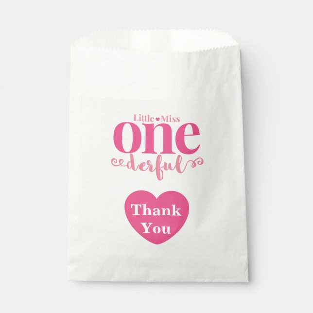 Bolsas de regalos Little Miss Onederful (Anverso)