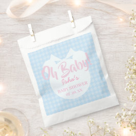 Bolsas de regalos para baby shower Light Blue Bear