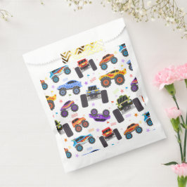 Bolsas de regalos para fiesta de camiones monstruo