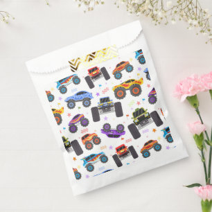 Bolsas de regalos para fiesta de camiones monstruo