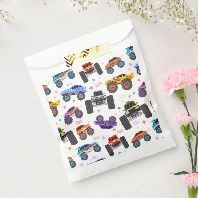 Bolsas de regalos para fiesta de camiones monstruo (Sellado)