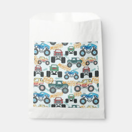 Bolsas de regalos para fiesta de camiones monstruo