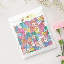 Bolsas de regalos para fiesta de gatos, gatito
