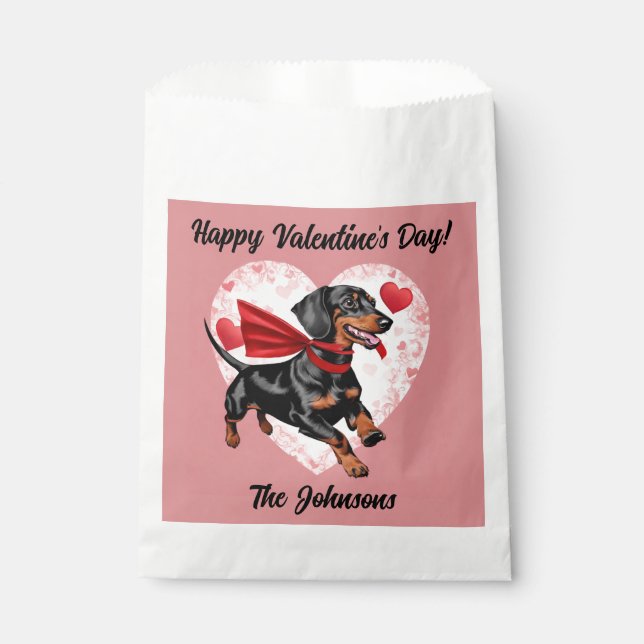 Bolsas de regalos para San Valentín para Dachshund (Anverso)