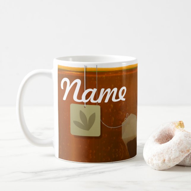 Bolsas de té café personalizado, taza (Con donut)