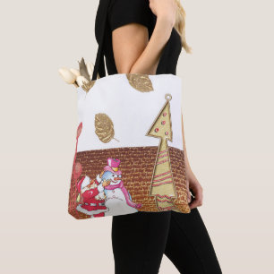 Bolsas de té de las mujeres de navidad con muñecas