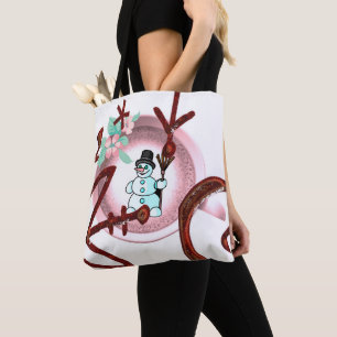 Bolsas de té de las mujeres de navidad con muñecas