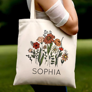 Bolsas de té personalizadas con nombre de flor sil