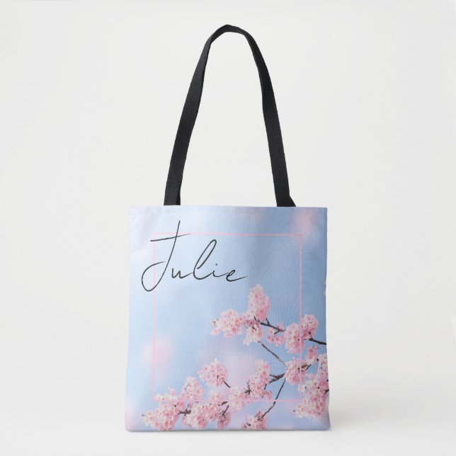 Bolsas de té personalizadas - Flor de cerezo rosa (Anverso)