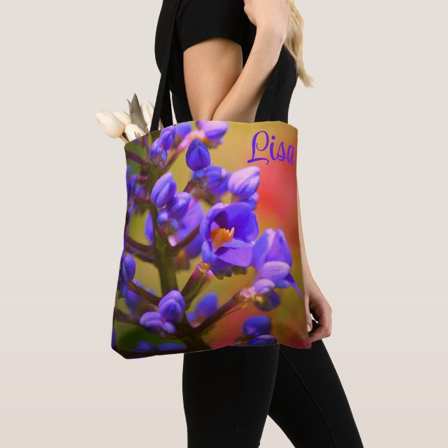 Bolsas de té personalizadas - Flor morada (Detalle)