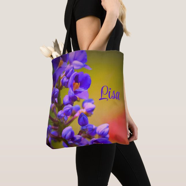 Bolsas de té personalizadas - Flor morada (Detalle)