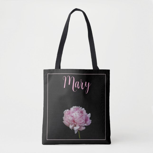 Bolsas de té personalizadas - Peonía rosa (Anverso)