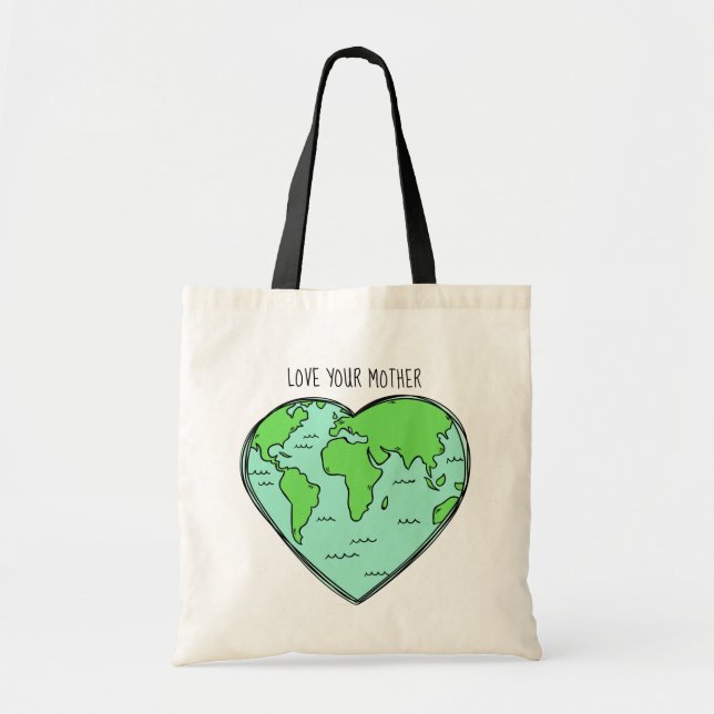 bolsas de texto de Earth Love personalizado (Frente)