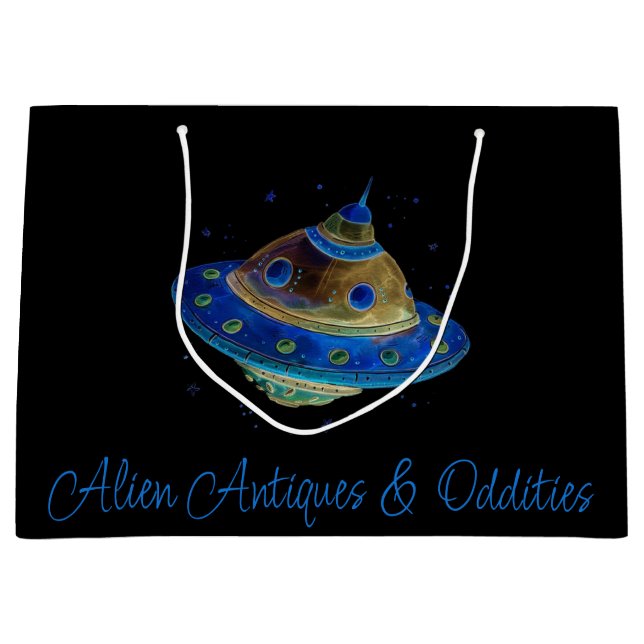 Bolsas de tienda de regalos, nave espacial, extrat (Anverso)